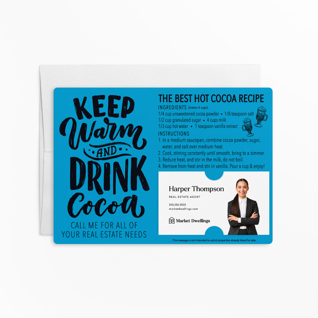 Set of "Keep Warm and Drink Cocoa" Hot Chocolate Recipe Mailer | Envelopes Included | M36-M003 Mailer Market Dwellings ARCTIC