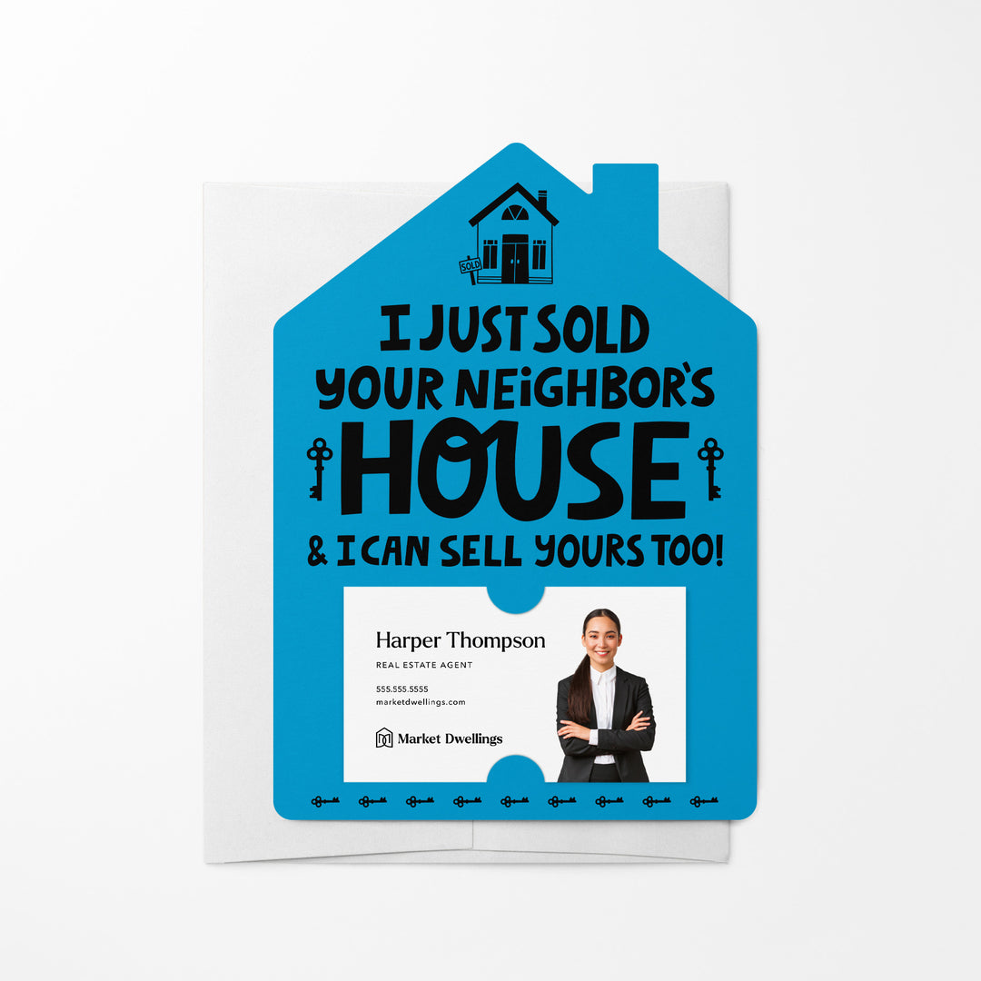 Set of I Just Sold Your Neighbor's House Real Estate Agent Mailers | Envelopes Included | M38-M001 Mailer Market Dwellings ARCTIC