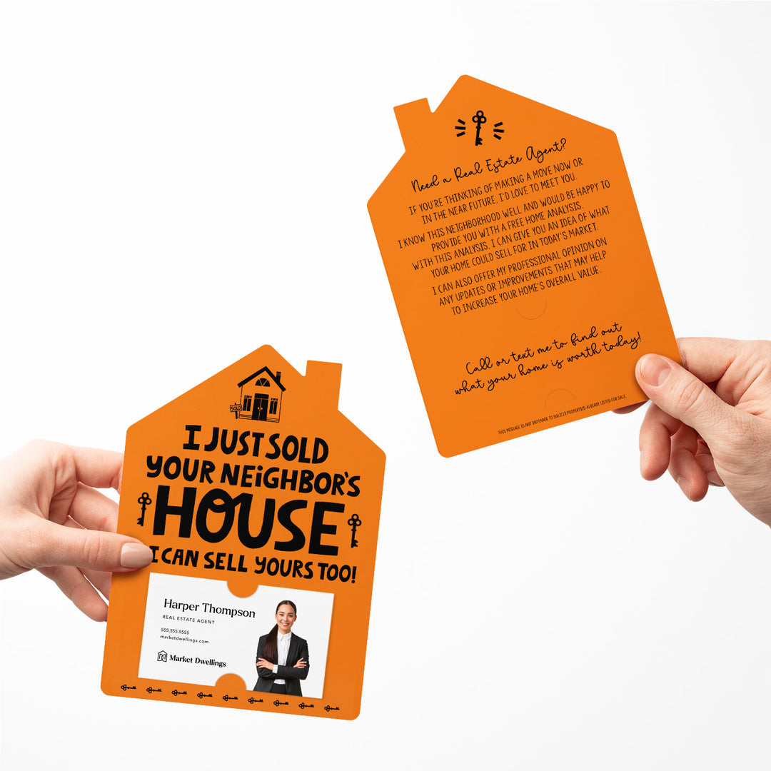 Set of I Just Sold Your Neighbor's House Real Estate Agent Mailers | Envelopes Included | M38-M001 Mailer Market Dwellings