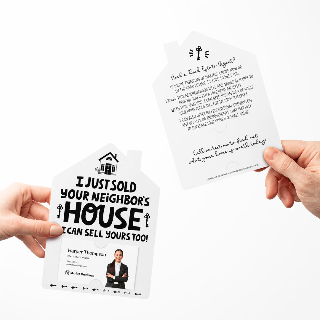 Set of I Just Sold Your Neighbor's House Real Estate Agent Mailers | Envelopes Included | M38-M001