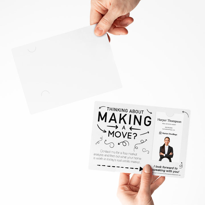 Vertical | Set of "Making a Move Real Estate" Mailer | Envelopes Included | M38-M005 Mailer Market Dwellings