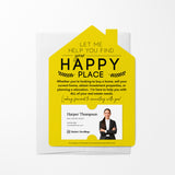 Happy Place | Real Estate Mailers with Envelopes Mailer Market Dwellings LEMON 10