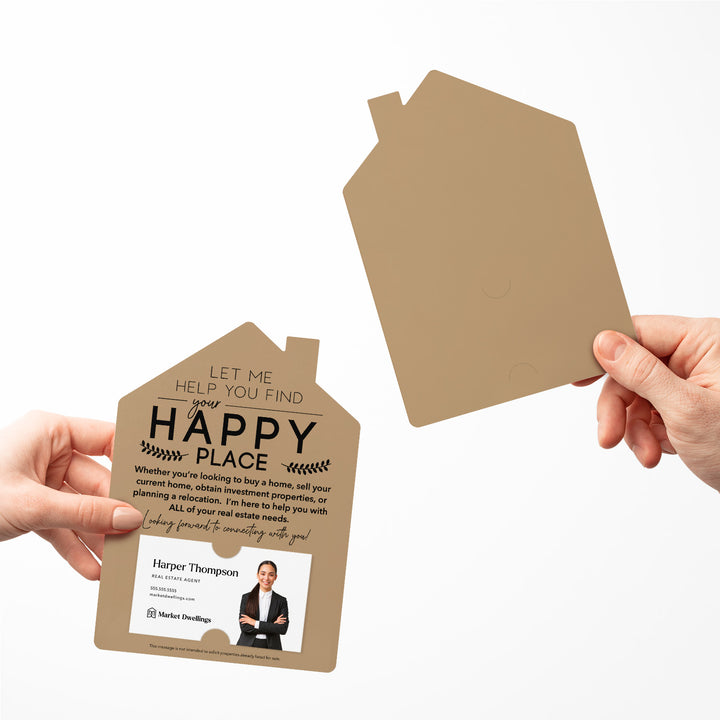 Set of Happy Place Real Estate Mailers | Envelopes Included | M4-M001 Mailer Market Dwellings