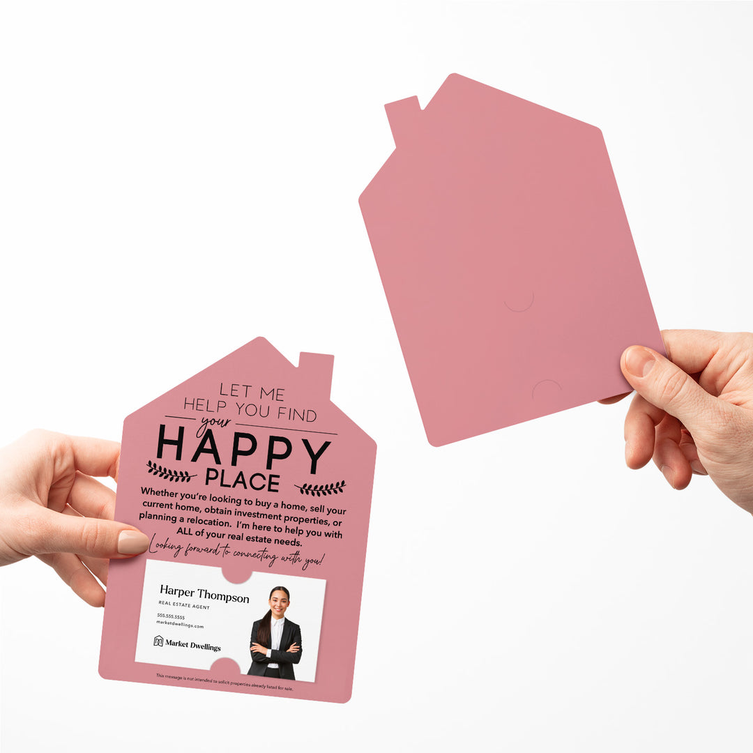 Set of Happy Place Real Estate Mailers | Envelopes Included | M4-M001 Mailer Market Dwellings