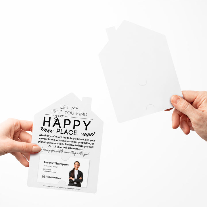 Set of Happy Place Real Estate Mailers | Envelopes Included | M4-M001