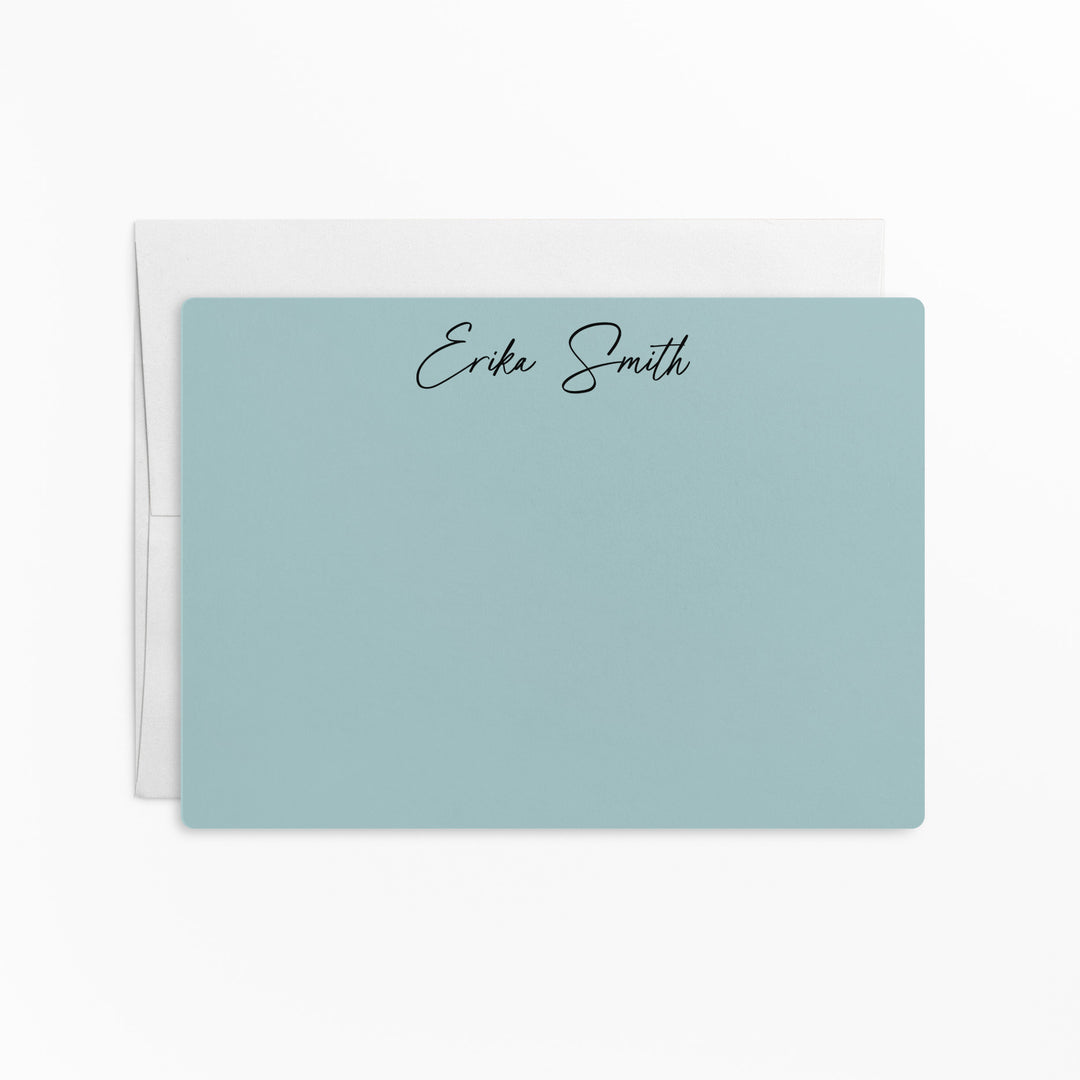 Customizable | Set of Stationery Notecards | Envelopes Included | M4-M006 Mailer Market Dwellings LIGHT BLUE