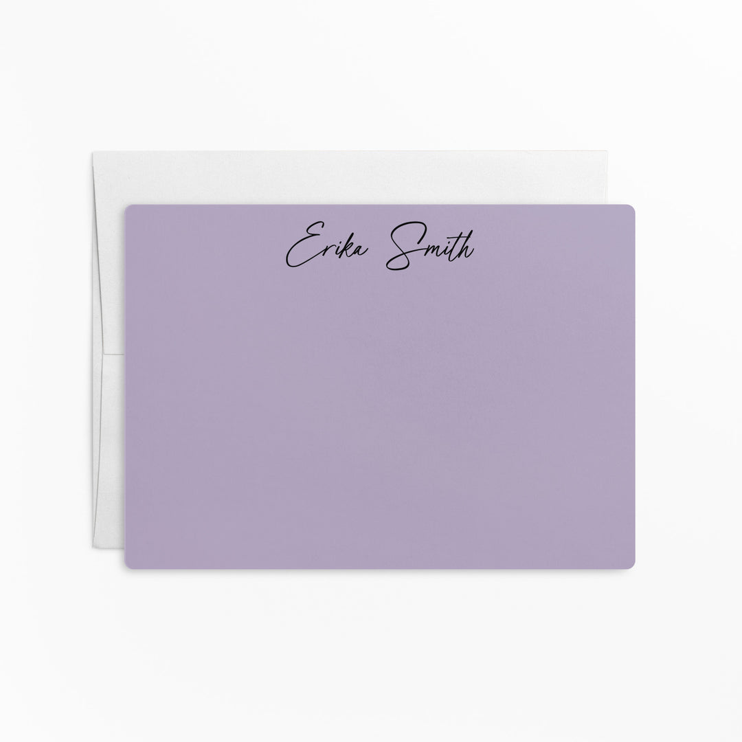 Customizable | Set of Stationery Notecards | Envelopes Included | M4-M006 Mailer Market Dwellings LIGHT PURPLE