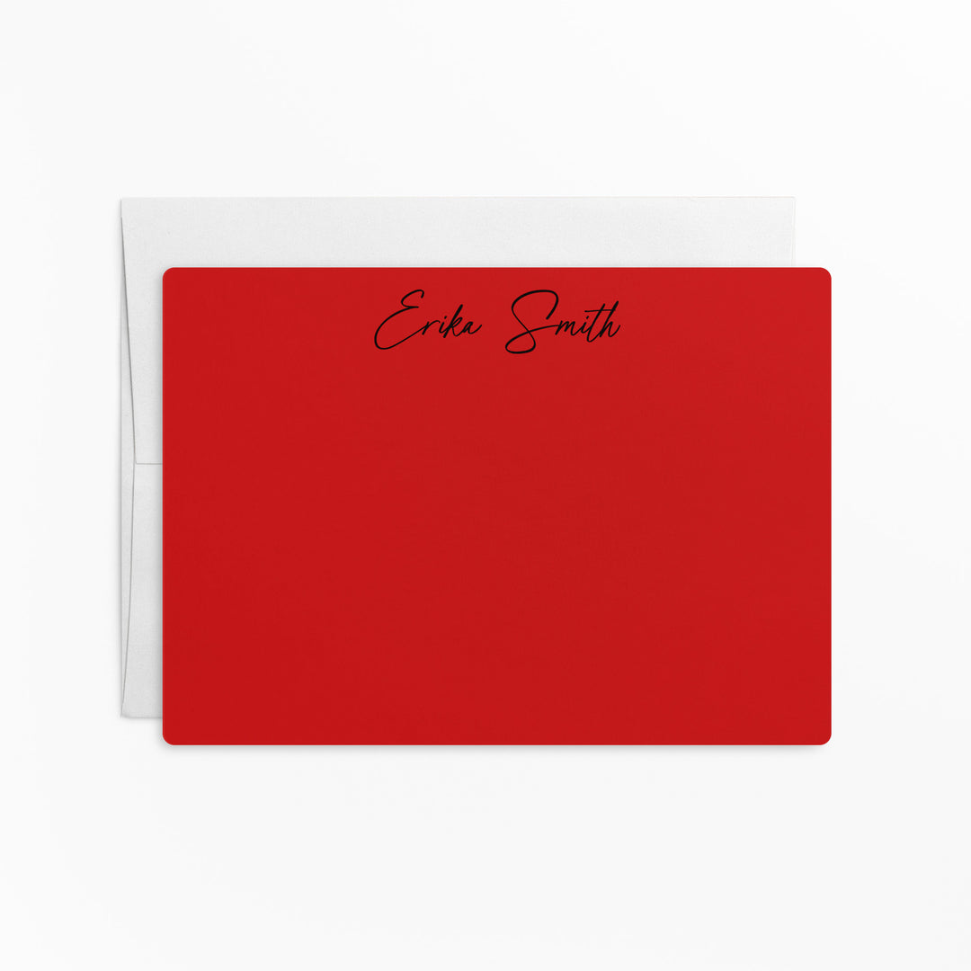 Customizable | Set of Stationery Notecards | Envelopes Included | M4-M006 Mailer Market Dwellings SCARLET