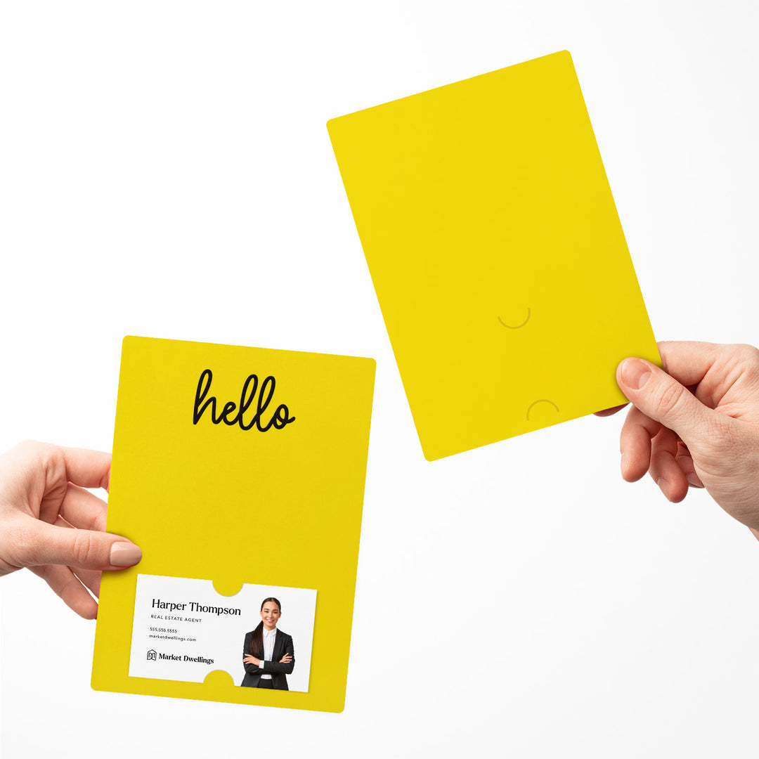 Set of "Hello" Notecards | Envelopes Included | M4-M007 Notecards Market Dwellings