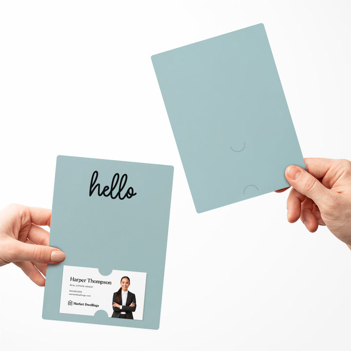 Set of "Hello" Notecards | Envelopes Included | M4-M007 Notecards Market Dwellings