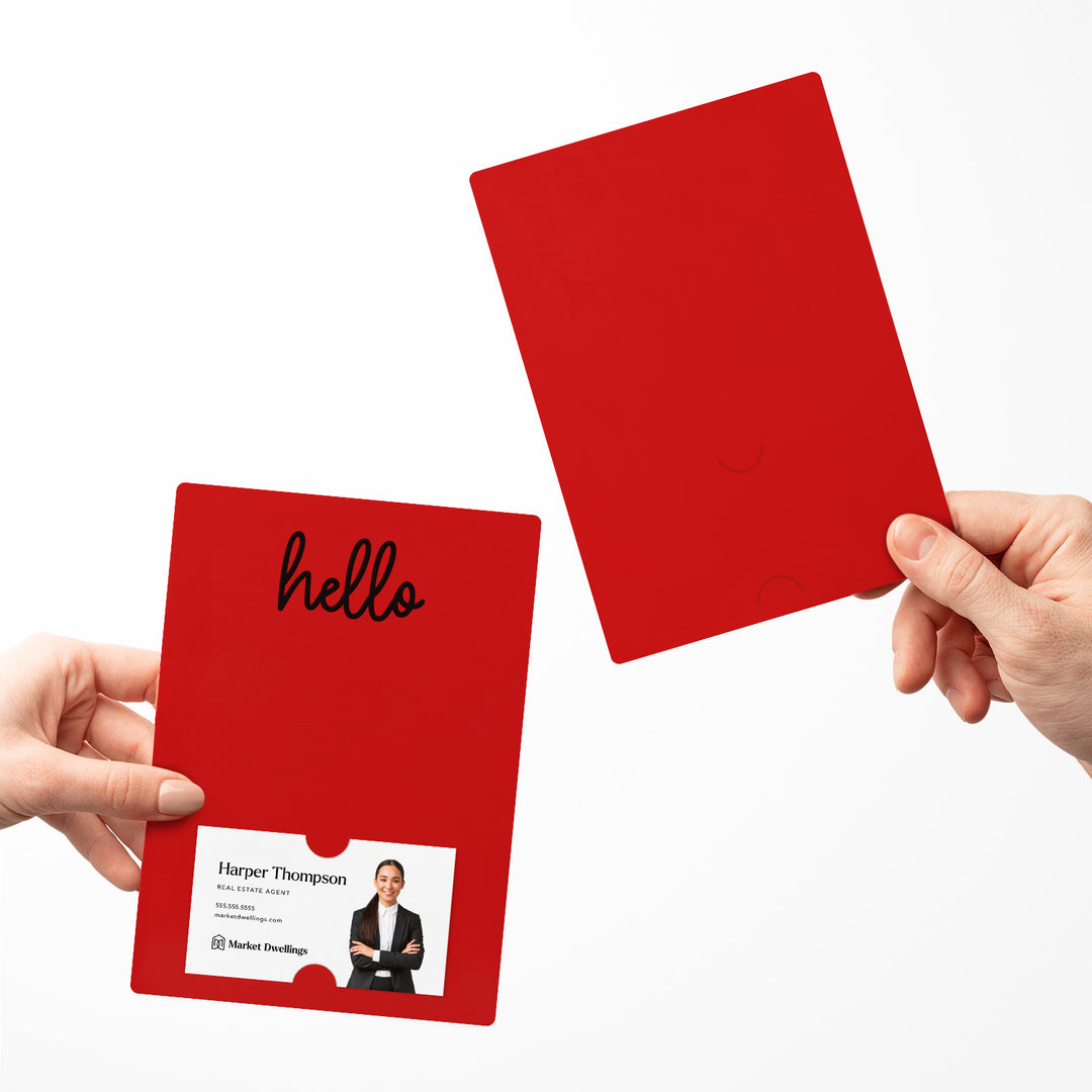 Set of "Hello" Notecards | Envelopes Included | M4-M007 Notecards Market Dwellings