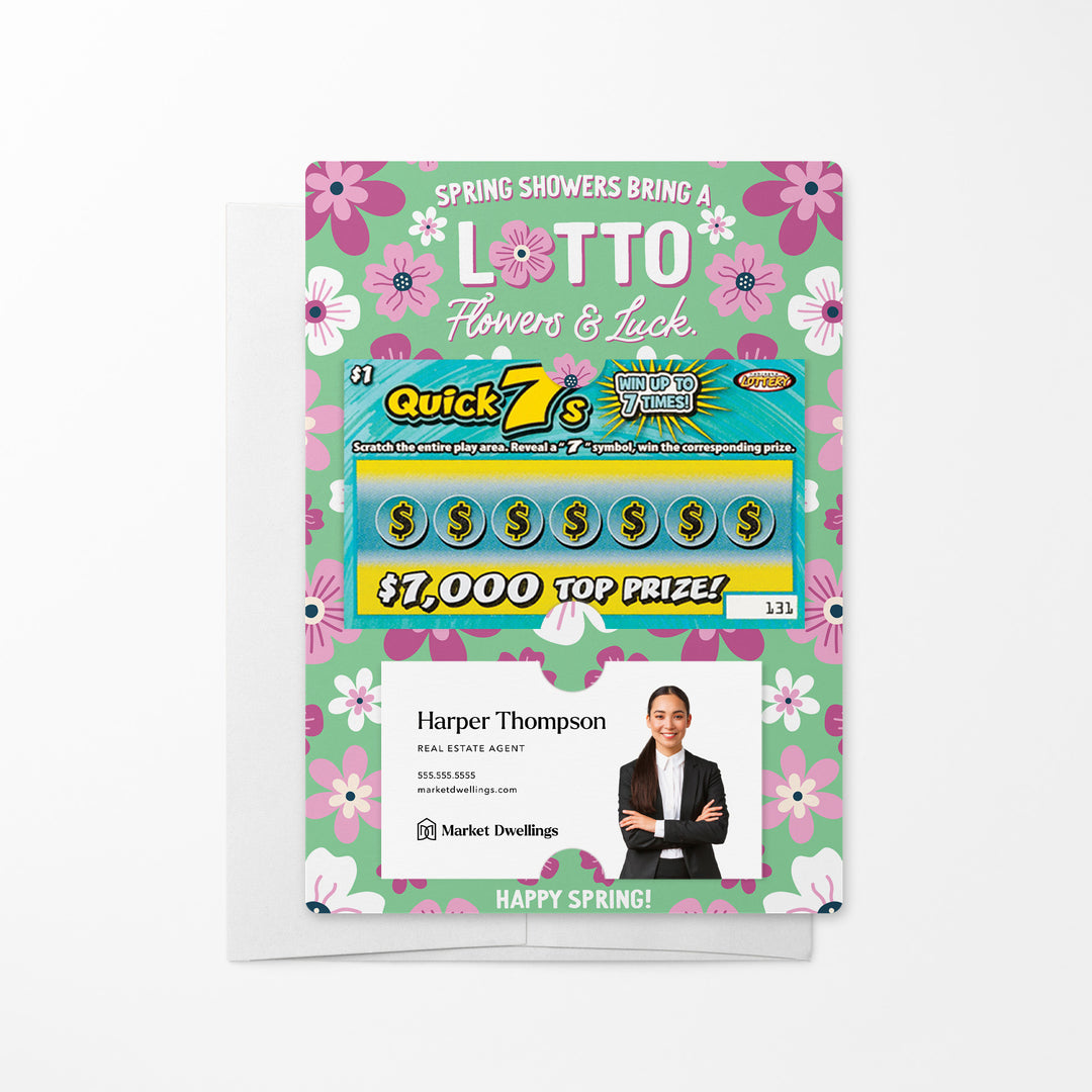 Set of Spring Showers Bring A Lotto Flowers & Luck Lotto Mailers | Envelopes Included Mailer Market Dwellings LIGHT OLIVE