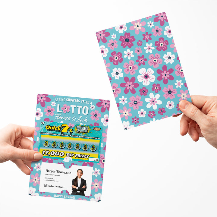 Set of Spring Showers Bring A Lotto Flowers & Luck Lotto Mailers | Envelopes Included Mailer Market Dwellings