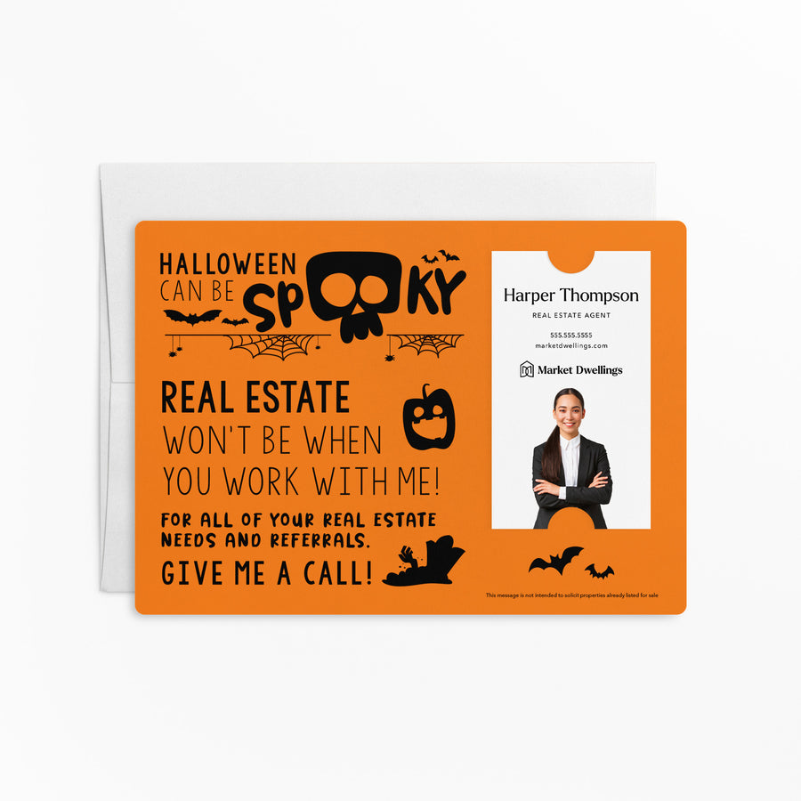 Vertical Set of "Halloween Can Be Spooky" Mailer | Envelopes Included | M41-M005 Mailer Market Dwellings CARROT