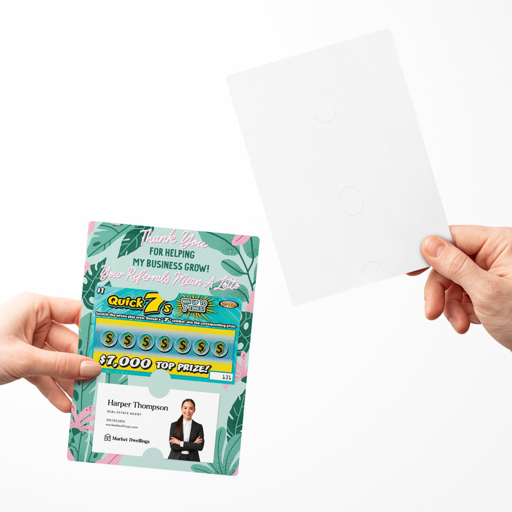 Set of Thank You For Helping My Business Grow! Your Referrals Mean A Lotto Mailers | Envelopes Included Mailer Market Dwellings