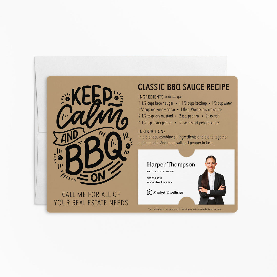 Set of "Classic BBQ Sauce" Recipe Mailer | Envelopes Included | M42-M003 Mailer Market Dwellings KRAFT