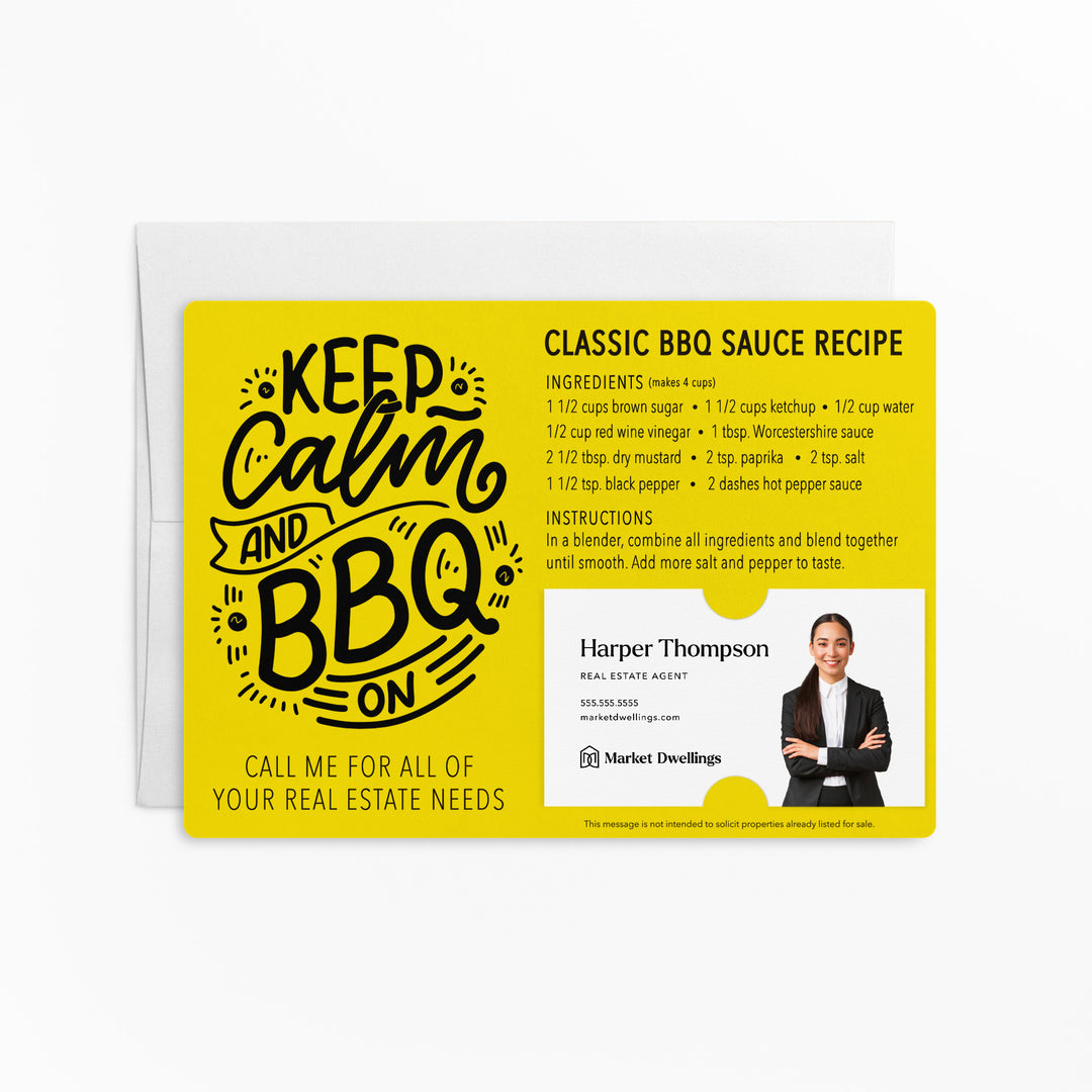 Set of "Classic BBQ Sauce" Recipe Mailer | Envelopes Included | M42-M003 Mailer Market Dwellings LEMON