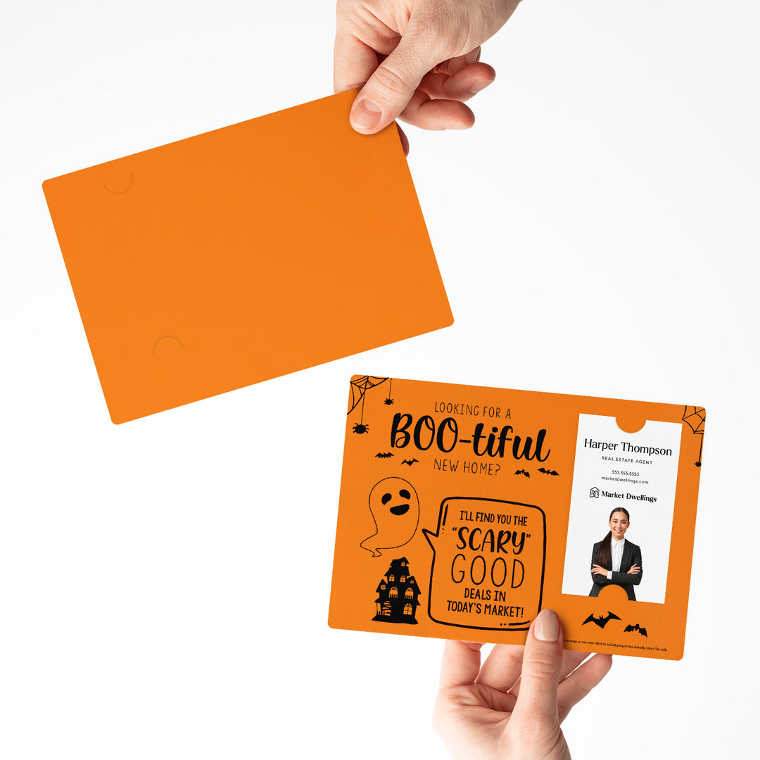 Vertical Set of Halloween "Looking for a BOO-tiful New Home?" Mailer | Envelopes Included | M42-M005 Mailer Market Dwellings