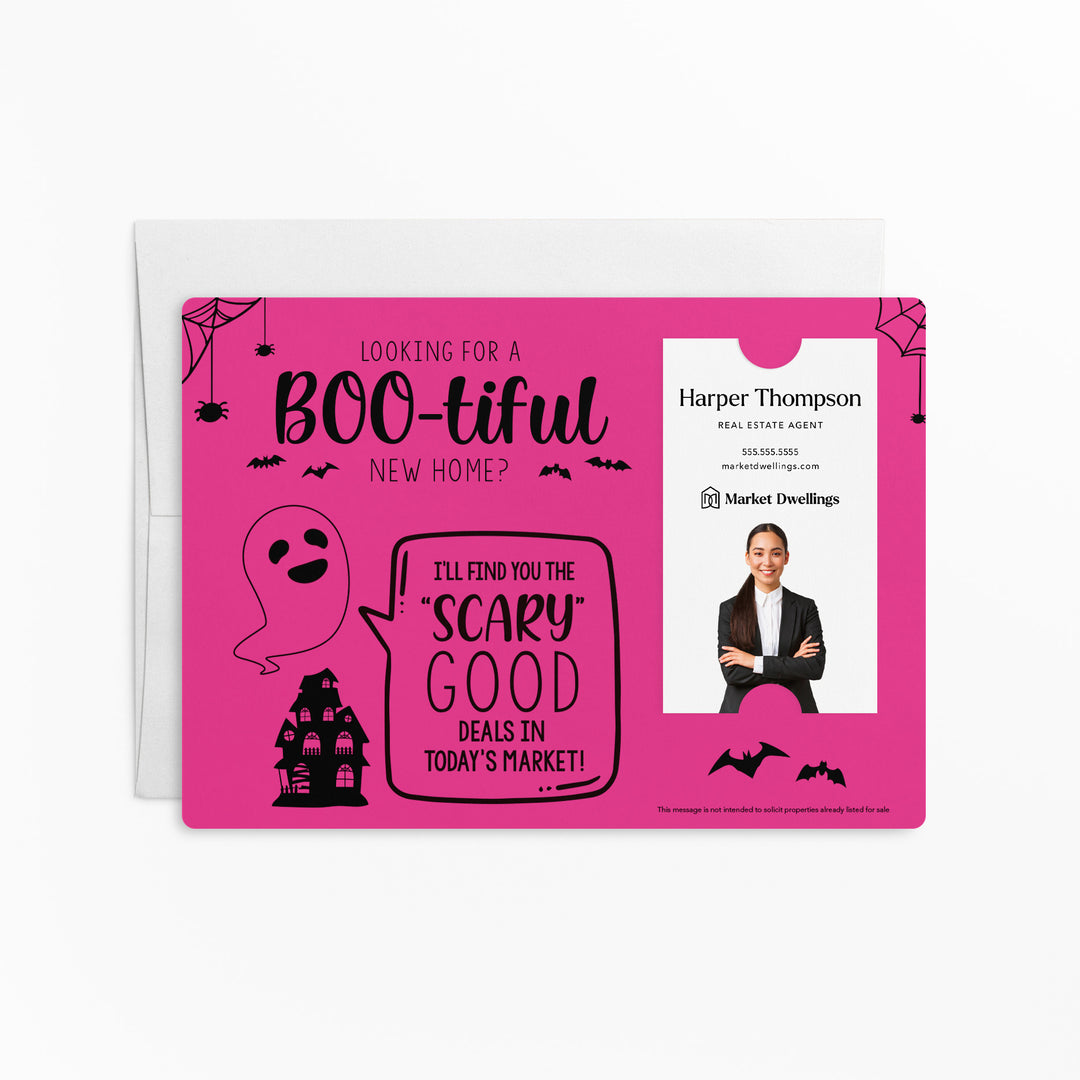 Vertical Set of Halloween "Looking for a BOO-tiful New Home?" Mailer | Envelopes Included | M42-M005 Mailer Market Dwellings