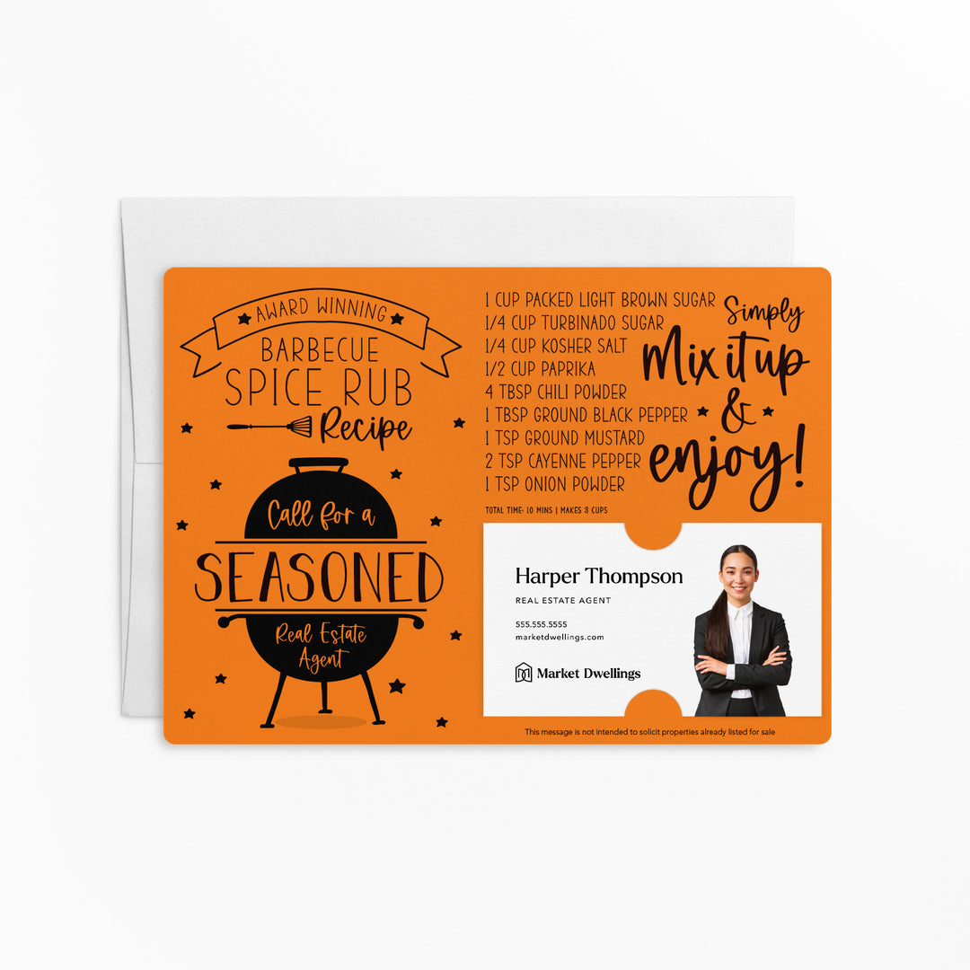 Set of BBQ Spice Rub Recipe Seasoned Real Estate Agent Mailer | Envelopes Included | M44-M003 Mailer Market Dwellings CARROT