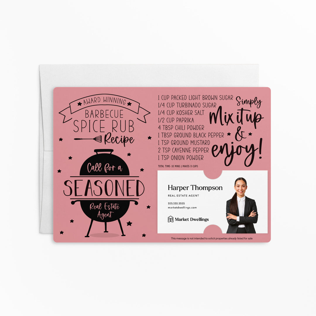 Set of BBQ Spice Rub Recipe Seasoned Real Estate Agent Mailer | Envelopes Included | M44-M003