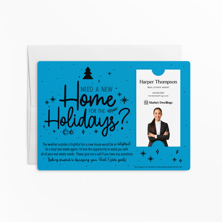 Vertical Set of "Need a New Home for the Holidays" Mailer | Envelopes Included | M44-M005 Mailer Market Dwellings ARCTIC