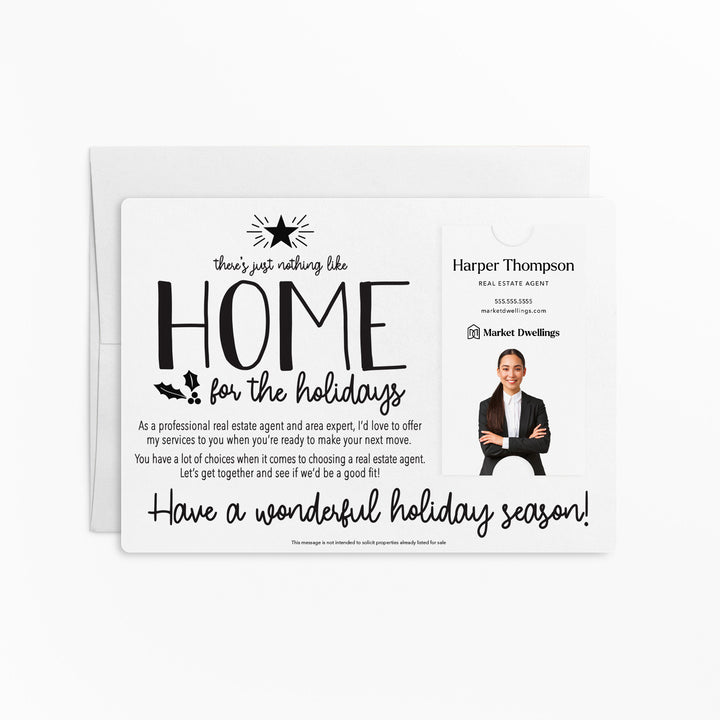 Vertical Set of "There's Just Nothing Like Home for the Holidays" Mailer | Envelopes Included | M45-M005 Mailer Market Dwellings WHITE