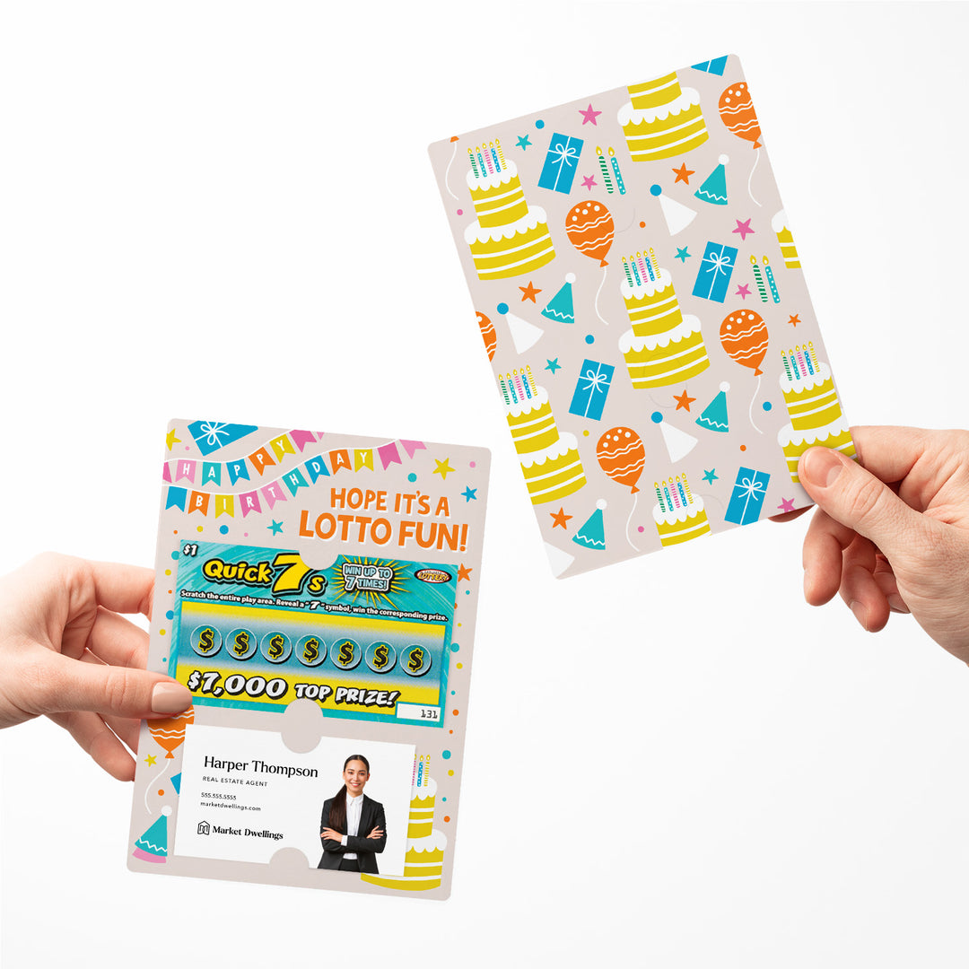 Set of Happy Birthday Hope It's A Lotto Fun! | Lotto Mailers Mailer Market Dwellings