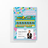 Happy Birthday Hope It's A Lotto Fun! | Lotto Mailers with Envelopes Mailer Market Dwellings CORNFLOWER BLUE 10