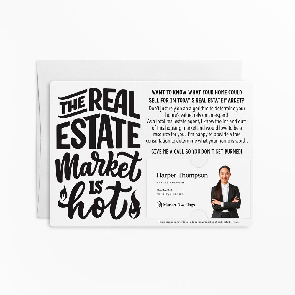 The Real Estate Market is Hot | Mailers with Envelopes Mailer Market Dwellings WHITE 10