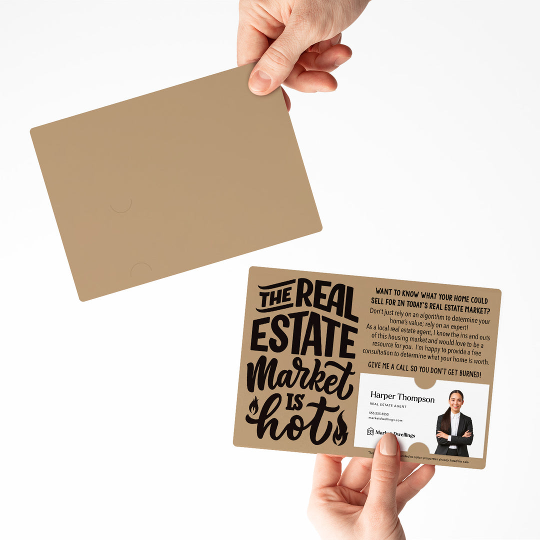 Set of "The Real Estate Market is Hot" Mailer | Envelopes Included | M46-M003 Mailer Market Dwellings