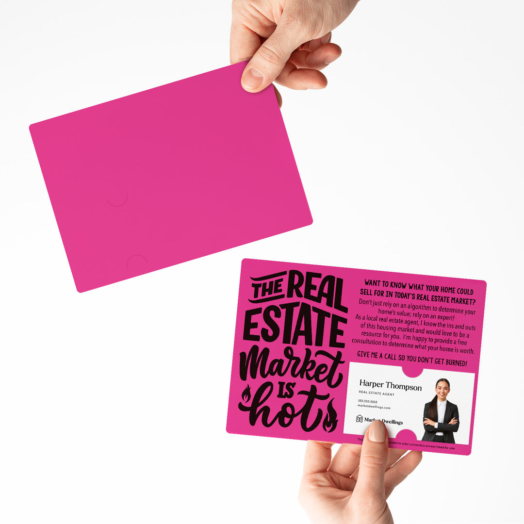 Set of "The Real Estate Market is Hot" Mailer | Envelopes Included | M46-M003 Mailer Market Dwellings