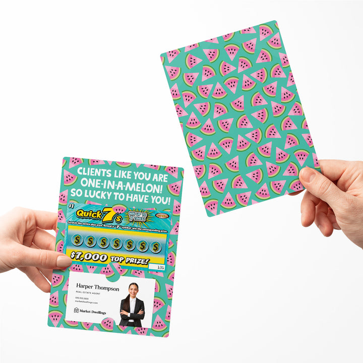 Set of Clients Like You Are One-In-A-Melon! So Lucky To Have You! | Summer Mailers | Envelopes Included | M48-M002-AB Mailer Market Dwellings