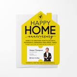 Happy Home Anniversary | Real Estate & Mortgage Mailers with Envelopes Mailer Market Dwellings LEMON 10