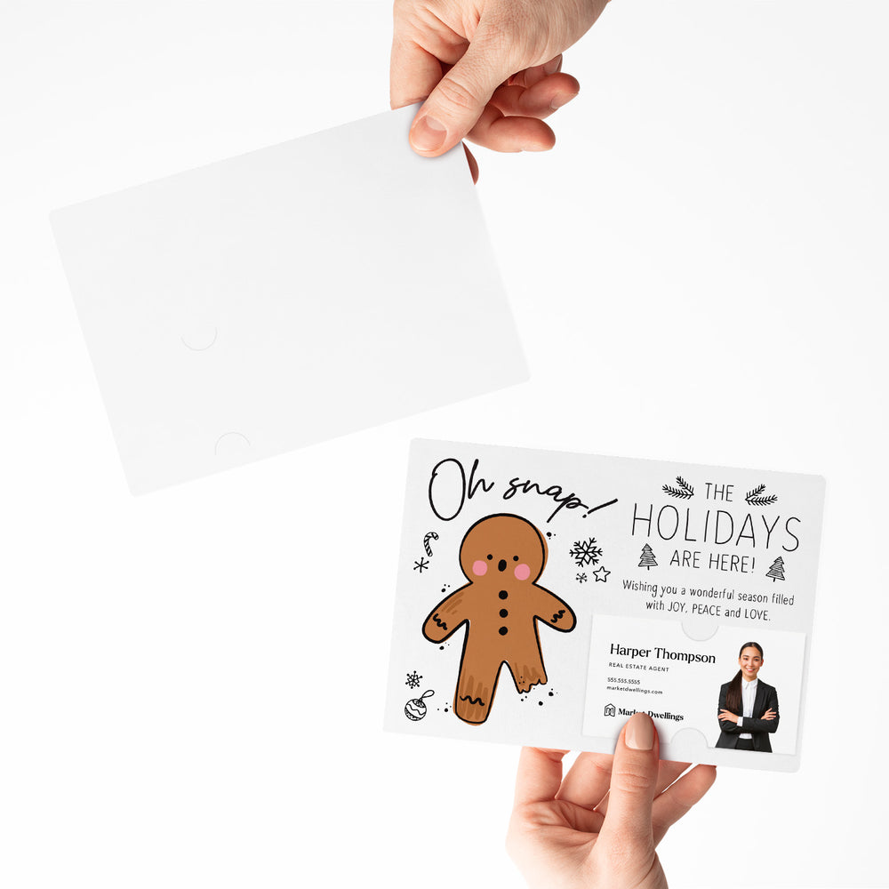 Set of "Oh Snap! The Holidays are Here" Gingerbread Mailer | Envelopes Included | M5-M003 Mailer Market Dwellings