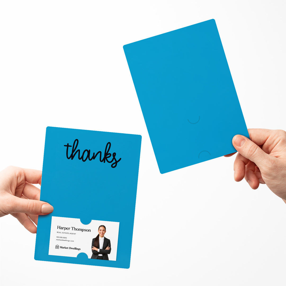 Set of "Thanks" Notecards | Envelopes Included | M5-M007 Notecards Market Dwellings