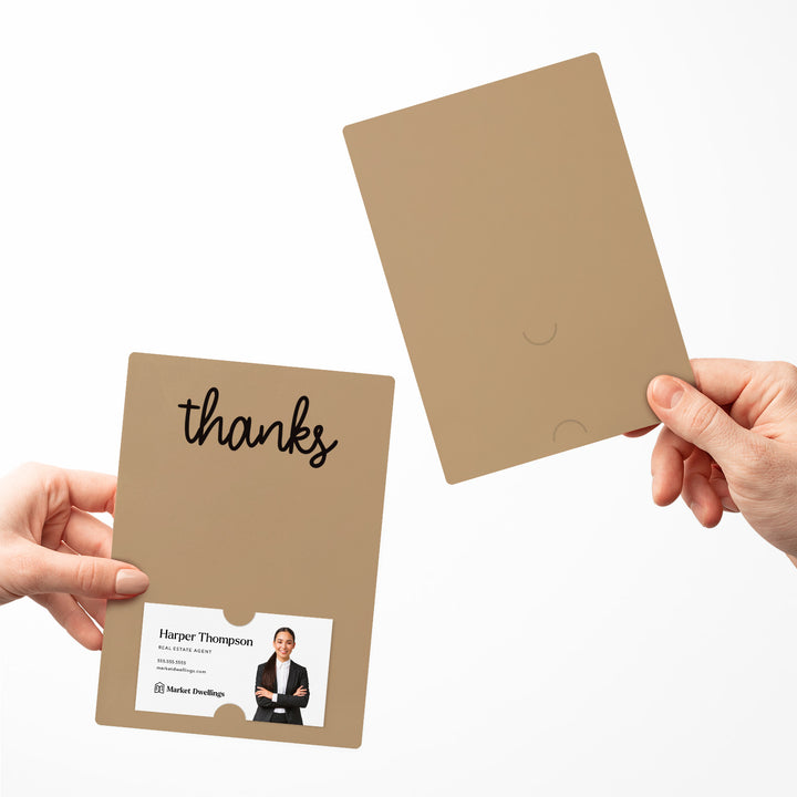 Set of "Thanks" Notecards | Envelopes Included | M5-M007 Notecards Market Dwellings