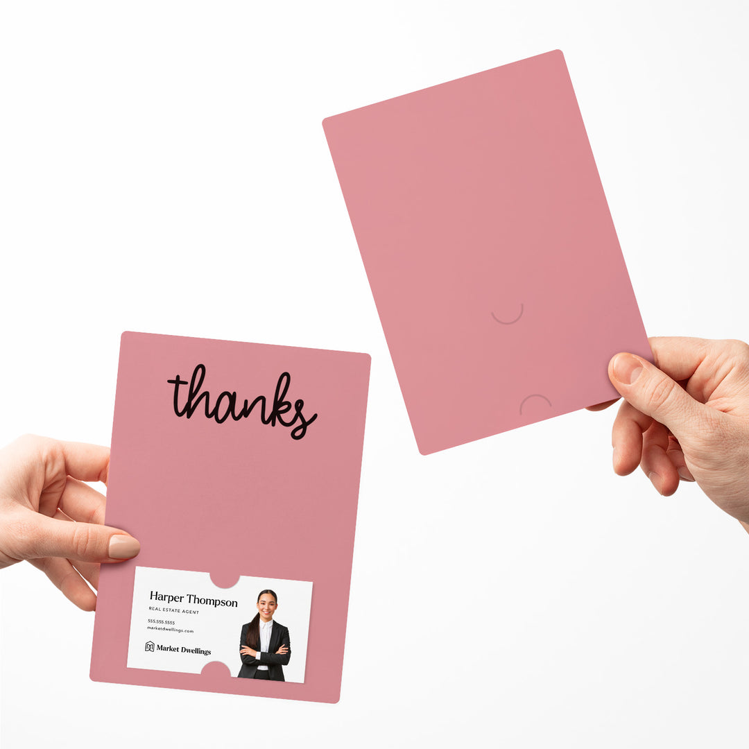 Set of "Thanks" Notecards | Envelopes Included | M5-M007 Notecards Market Dwellings