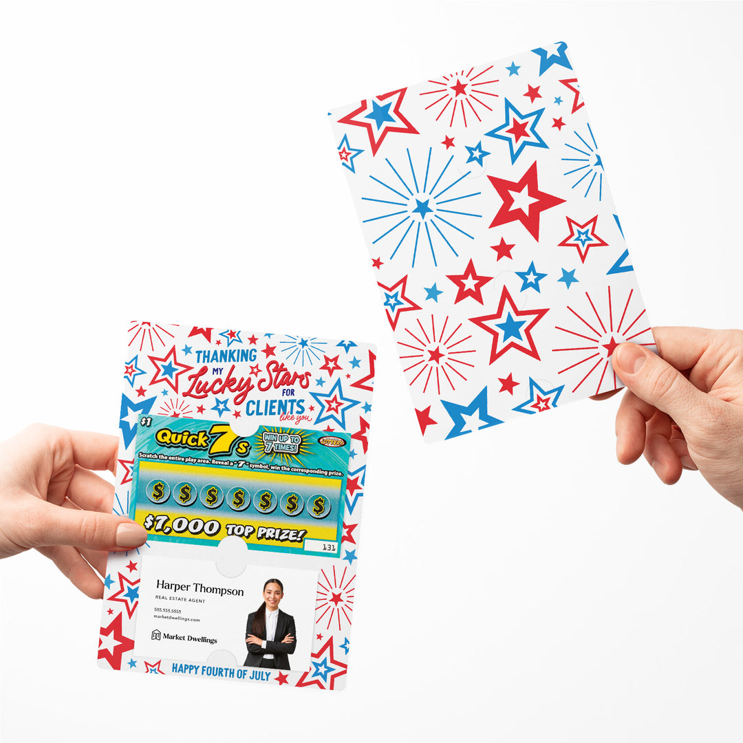 Set of Thanking My Lucky Stars For Clients Like You Lotto Mailers | Envelopes Included Mailer Market Dwellings