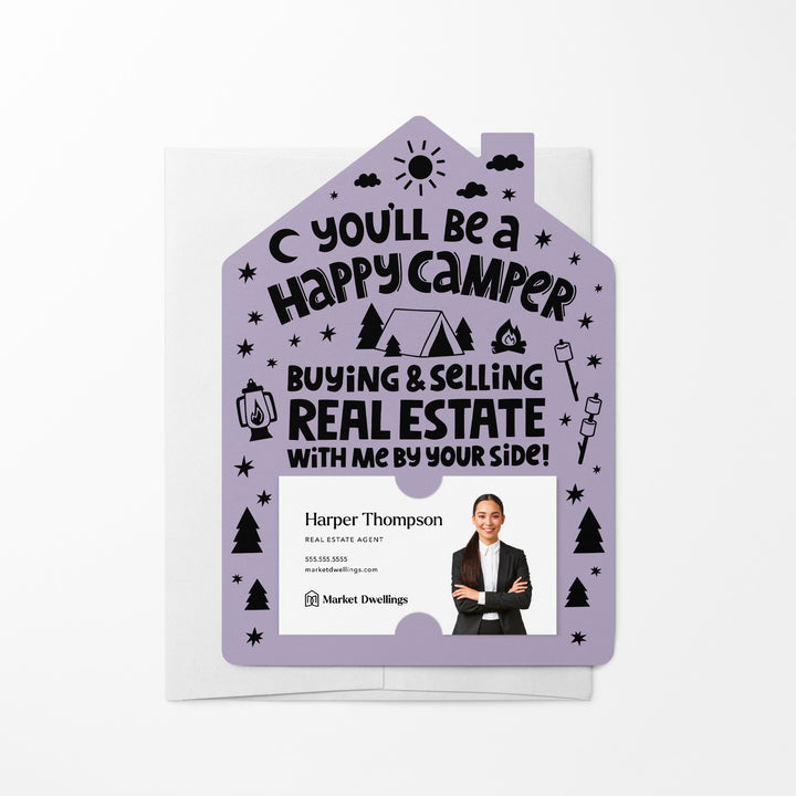 Set of You'll Be a Happy Camper Real Estate Mailers | Envelopes Included | M50-M001