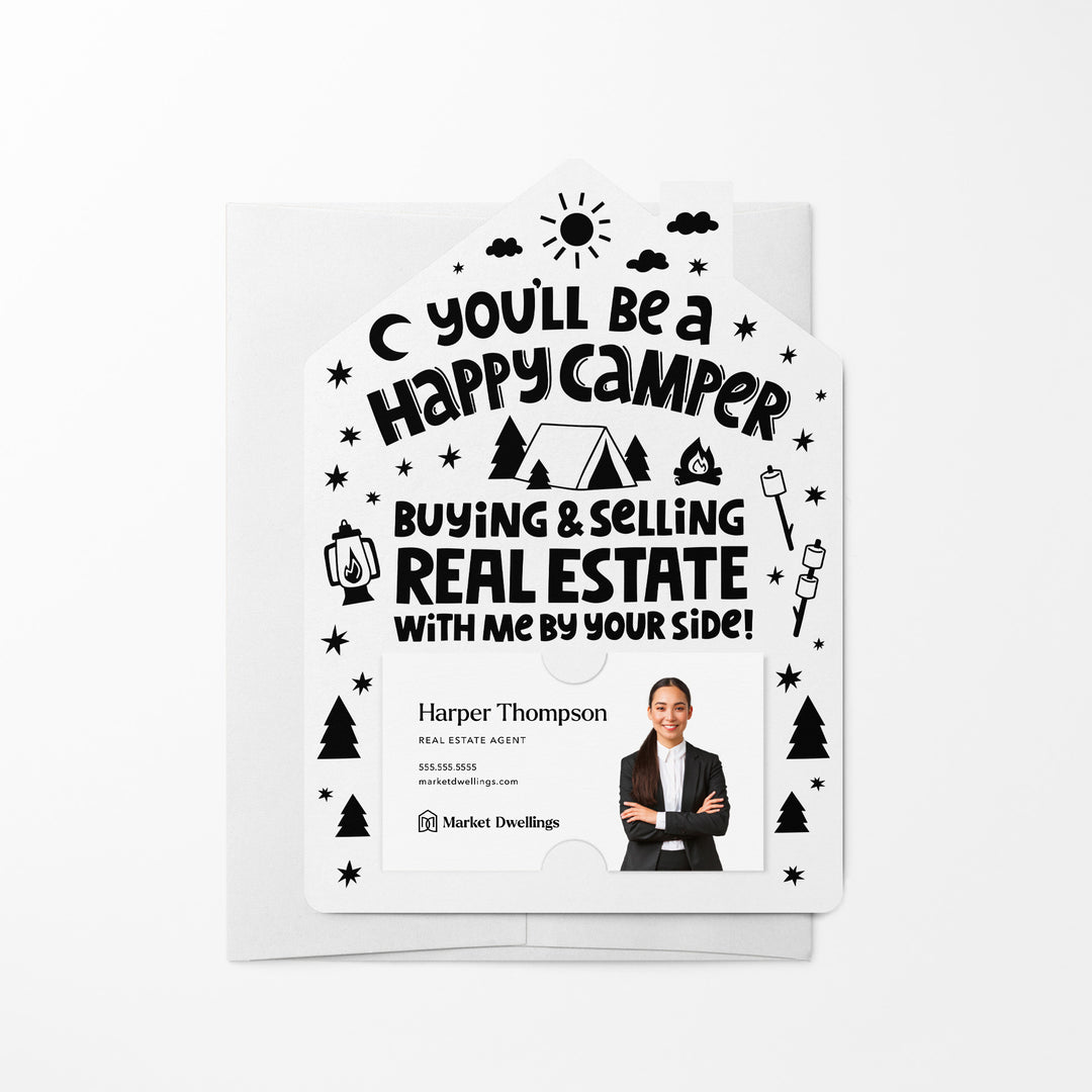 Set of You'll Be a Happy Camper Real Estate Mailers | Envelopes Included | M50-M001