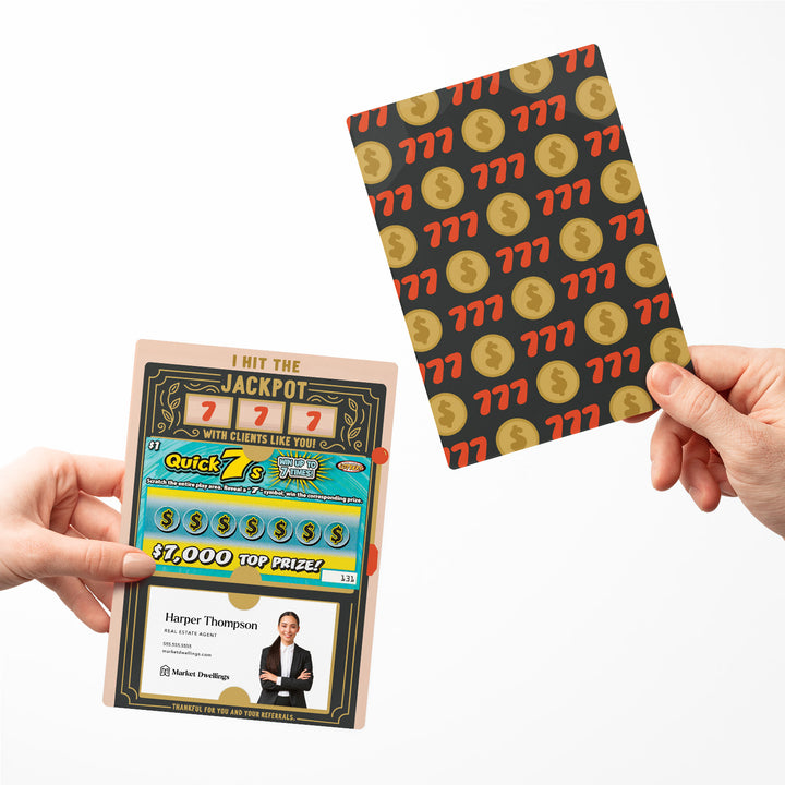 Set of I Hit The Jackpot With Clients Like You! Lotto Mailers | Envelopes Included Mailer Market Dwellings