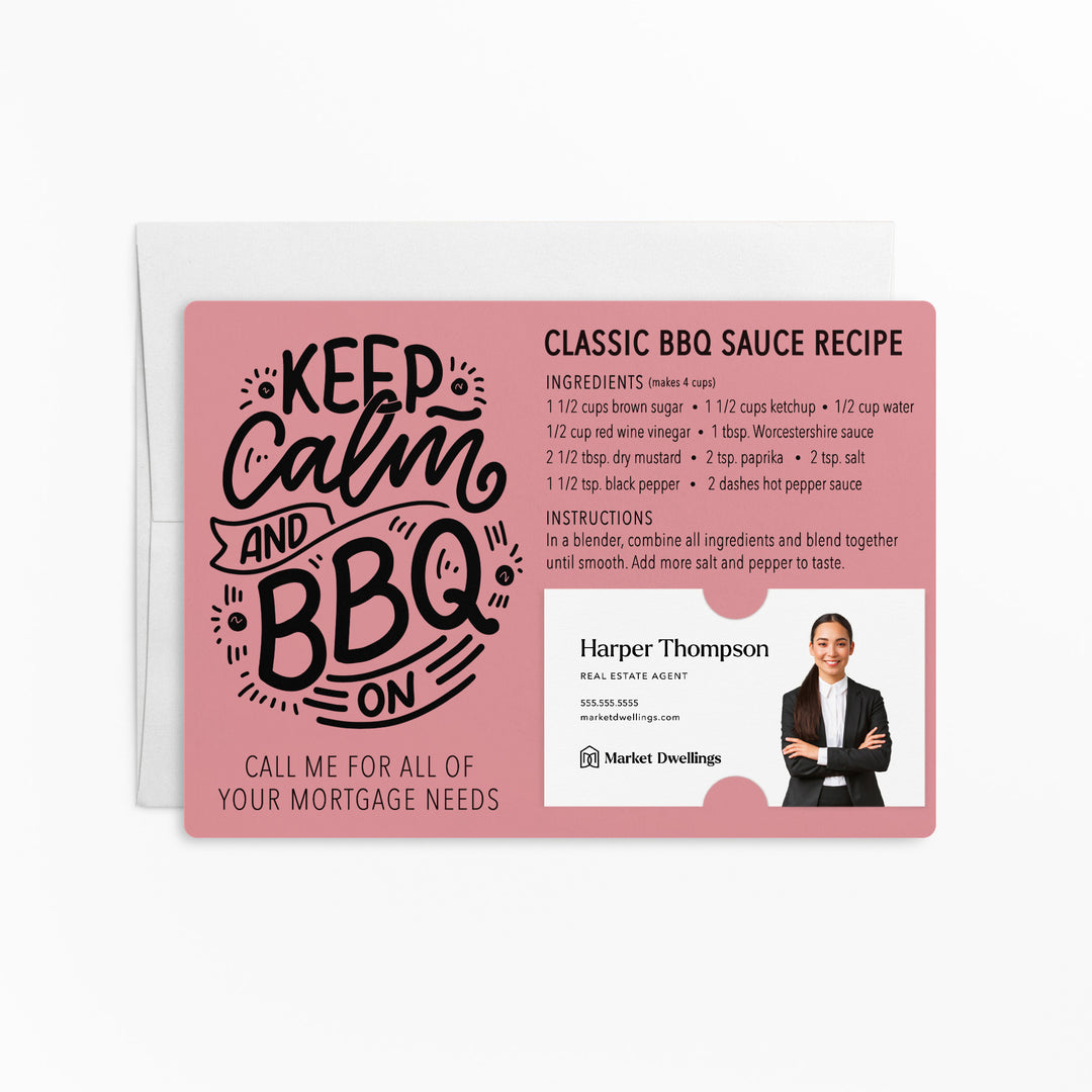 Mortgage | Set of "Classic BBQ Sauce" Recipe Mailer | Envelopes Included | M51-M003 Mailer Market Dwellings LIGHT PINK