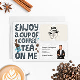 Enjoy a Cup of Coffee or Tea On Me | Mailers with Envelopes Mailer Market Dwellings