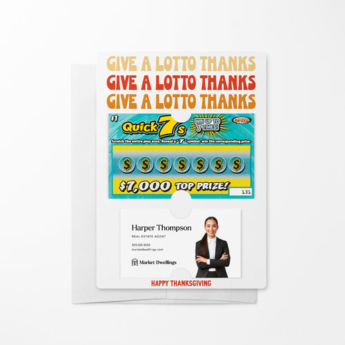 Give Thanks | Lotto Mailers with Envelopes Mailer Market Dwellings