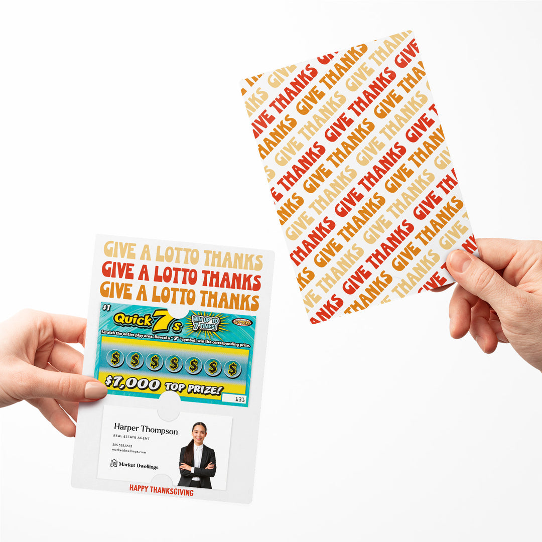 Set of Give Thanks Lotto Mailers | Envelopes Included Mailer Market Dwellings