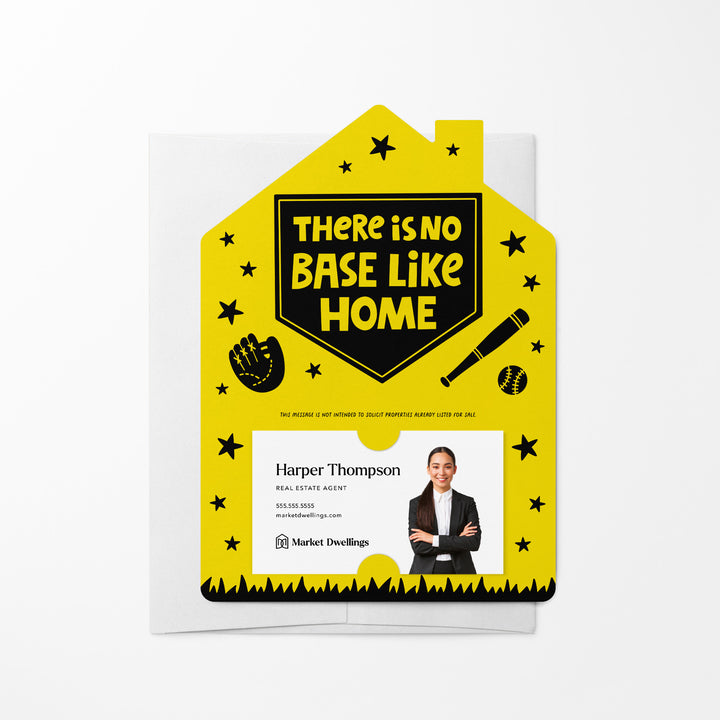 There is No Base Like Home Real Estate Mailers | Envelopes Included | M53-M001 Mailer Market Dwellings LEMON