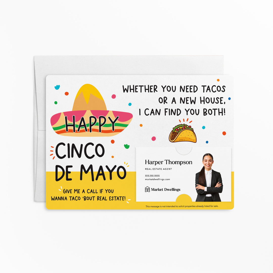 Set of "Happy Cinco de Mayo" Colorful Real Estate Mailer | Envelopes Included | M55-M003 Mailer Market Dwellings