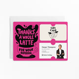 Thanks A Whole Latte For Your Referrals | Mailers with Envelopes Mailer Market Dwellings