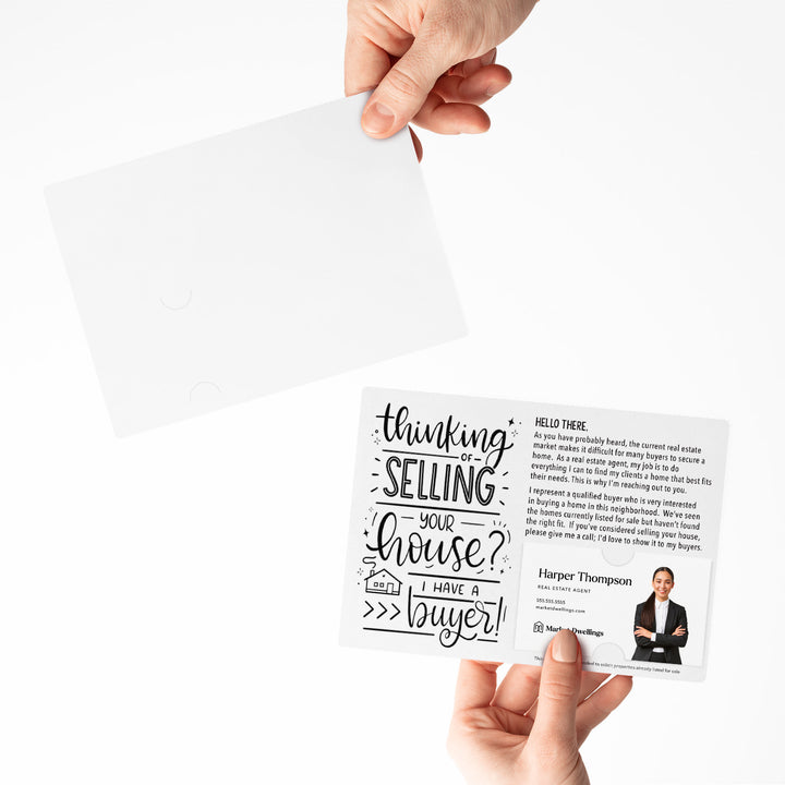 Set of "Thinking of Selling Your House, I Have a Buyer" Real Estate Mailer | Envelopes Included | M57-M003 Mailer Market Dwellings